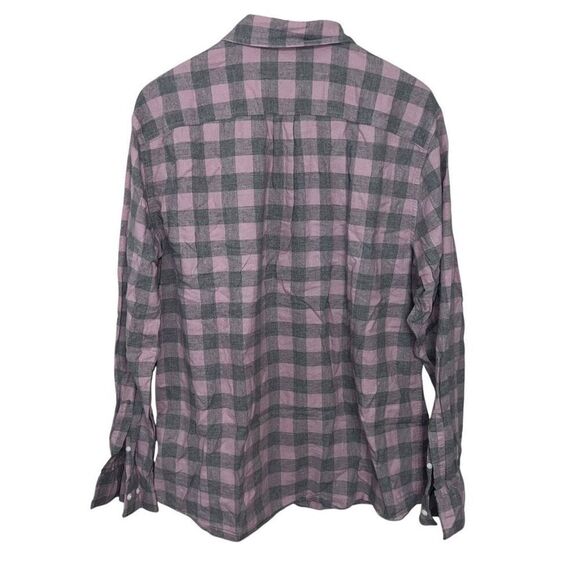 Bixby Nomad Plaid Button-Up Shirt Pink Gray Men's Size XL - Picture 3 of 4